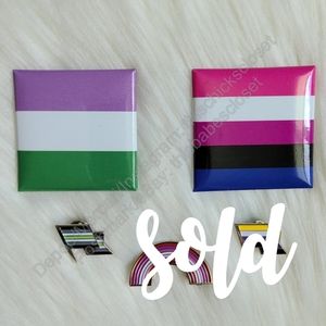 ❤️NEW LGBTQIA+ A Gender Queer Fluid Rainbow Pride Pin Bundle